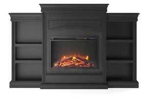 <span class=keywords><strong>69</strong></span> 인치 전기 벽난로 현실적인 로그 불꽃 효과 벽난로 선반 원격 제어 타이머 교체 가능한 인서트 히터 - Product Image 2