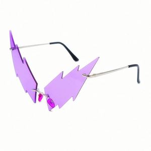 แว่นกันแดดทรงเล็กแฟชั่นใหม่ล่าสุดปี 2021 ป้องกันรังสียูวี 400 กรอบโลหะสำหรับผู้หญิง รูปทรงแสงไฟ - Product Image 3