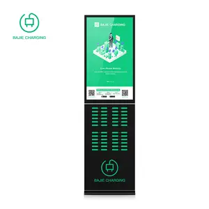 Bajie top vente personnalisé logo debout machine 48 Slots Partage Menu Puissance Banque Mobile Téléphone De Charge Location Machine