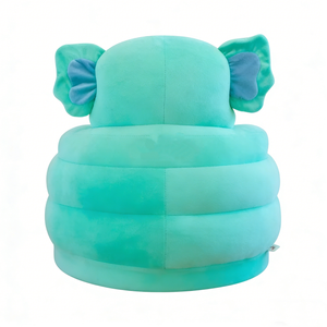 Asiento de aprendizaje para bebés de peluche de koala azul verdoso personalizado, sofá de entrenamiento anti-vuelco para bebés con bordado de hojas - Product Image 3