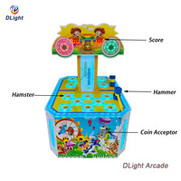 Machine de jeu d'arcade Double Hamster Hammer Hitting, style Whack a Mole, avec rédemption de tickets de prix pour centre de divertissement familial