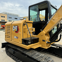 Excavatrice sur chenilles d'occasion CAT305.5 de 5,3 tonnes pour la préparation de sites, machine de terrassement hydraulique, fournisseur CAT304E CAT305.5E CAT305.5E2