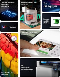 XTool New High Speed A3 DTF T-Shirt <b>Printer</b> Bundle Dual I1600 Printheads with Shaker Oven Portable Semi-Automatic Inkjet - Product Image 3