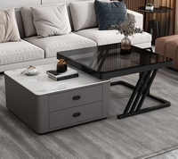 Cabinets d'unité de luxe support moderne et table basse avec tiroir pour meubles de salon