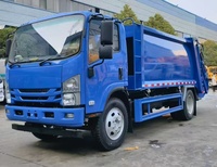 Camion à ordures compacteuses Isuzu 6,5 mètres cubes, camion de nettoyage urbain d'occasion, transport de déchets, usine, 4x4, diesel, boîte de vitesses, pompe