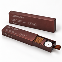 Ensemble de bâtonnets d'encens portables pour voyage, tube en acrylique transparent, bouchon en liège, 10g, format de poche, parfum naturel, aromathérapie, vente en gros, OEM