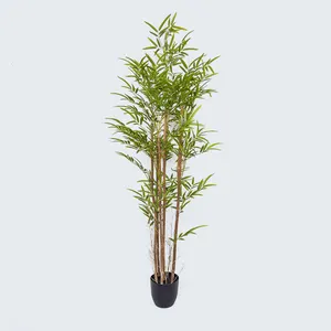 Tre nhân tạo bonsai cây cây cây nhân tạo cây nhựa ngoài trời nhân tạo tre cây lụa hàng rào xanh ươm nồi