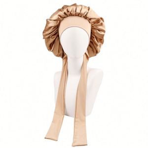 Bonnet de nuit en satin pour femme Four Seasons Home, foulard enveloppant pour cheveux bouclés avec bande à nouer, cadeau promotionnel - Product Image 4
