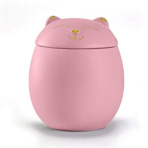 Köpekler ve Hayvanlar için Sevimli Kedi Şeklinde Seramik Parlak ve Mat Kaplamalı Evcil Hayvan Külleri İçin Çömlekler - Product Image 4