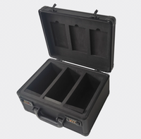 Boîte de rangement pour cartes en aluminium à 3 compartiments avec serrure à double combinaison pour cartes de sport PSA BGS CSG TCG