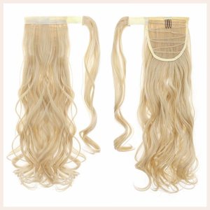 Extensión de Cabello Sintético Largo y Ondulado, Cola de Caballo Rizada con Clip, Postizo Enrollable, Cola de Caballo Falsa Suave para Mujer - Product Image 2