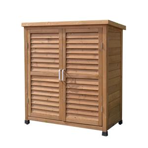 Hangar <span class=keywords><strong>de</strong></span> stockage extérieur résistant aux intempéries pour les outils <span class=keywords><strong>Armoire</strong></span> d'arrière-cour en bois massif - Product Image 1