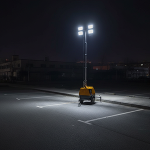 Torre de Iluminación Móvil para Exteriores con Lámpara LED de Haluro Metálico, Elevación Manual Hidráulica Eléctrica, Grupo Electrógeno Solar Diésel - Product Image 3