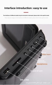 เครื่องเล่นซีดีแบบพกพาขนาด 10.1 นิ้ว 16:9 1080P HD พร้อมพอร์ต USB 2.0 สำหรับความบันเทิงในชุมชน รวมสาย AV และสายไฟ - Product Image 4