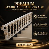 Moule en plastique ABS pour balustres de rampe d'escalier classiques, colonnes décoratives, piliers et projets de balustrades intérieures