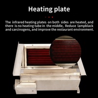 Yawei-Mesa de barbacoa comercial sin humo, mesa de barbacoa con calefacción infrarroja, placa de roca 670, 760