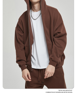 เสื้อแจ็คเก็ตมีฮู้ดแบบซิปสำหรับฤดูหนาว ผ้าฝ้ายถัก 100% เป็นมิตรกับสิ่งแวดล้อม กันลม ปักโลโก้ได้ น้ำหนัก 360 กรัม ผ้าฟลีซโพลาร์  พร้อมหน้ากากปิดหน้าสำหรับผู้ชาย - Product Image 5