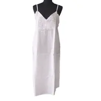 White Cotton Nightgown for Ladies, Nightwear