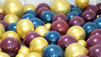 Ballons en latex rouge et noir brillants de luxe à double couche de 12 pouces en gros pour les fêtes de Noël et de Pâques