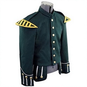 Green Scottish Style Doublet Jacket Handmade Formal <b>Tunic</b> Coat for Men Marching Band Uniform - Product Image 1