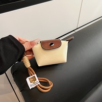 Mini sac décontracté en nylon style dumpling, porte-monnaie Longchamp Ultra, porte-cartes, rangement pour écouteurs et rouge à lèvres, porte-clés assorti pour le quotidien