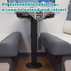ขาตั้งโต๊ะ JDA RV แบบเลื่อนได้ 4 ทิศทาง ปรับความสูงได้ ขาแบบยืดหดได้ ทำจากอะลูมิเนียมและเหล็ก พร้อมแป้นเหยียบ สำหรับรถบ้าน มอเตอร์โฮม เรือยอชท์ และเรือ - Product Image 5