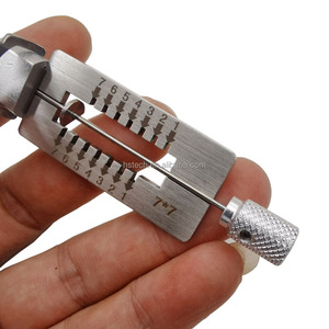 Choisissez la serrure civile 2 en 1 outil Multi serrure garnison 7*7 Lishi style SS324 porte d'outils de serrurier en acier inoxydable - Product Image 4