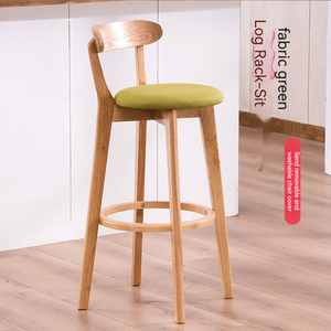 Taburete de Bar con Respaldo de Estilo Escandinavo, Asiento Alto Minimalista Japonés <span class=keywords><strong>para</strong></span> <span class=keywords><strong>Barra</strong></span> de Desayuno, Isla de Cocina, Silla Alta con Respaldo - Product Image 6