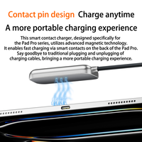 Câble de charge magnétique USB Type C mâle vers 3 broches de 2 m en alliage d'aluminium durable de haute qualité pour chargeur de tablette