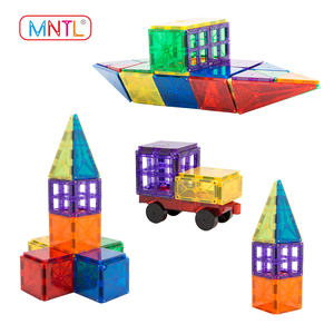 MNTL 100 Pièces Ensemble Aimant Carreaux De Construction Magnétiques Clairs 3D Blocs De Construction Construction Playboards - Product Image 3