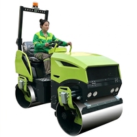 Compacteur routier mini à double tambour de 1,5 tonne, transmission mécanique, garantie de 2 ans, haute efficacité, capacité de pente de 30 %