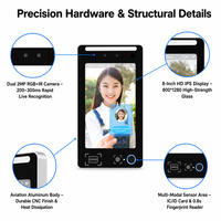 Système de pointage biométrique professionnel Easco 2G+16G avec double caméra, Wi-Fi, TCP/IP et Wiegand pour bureaux et usines