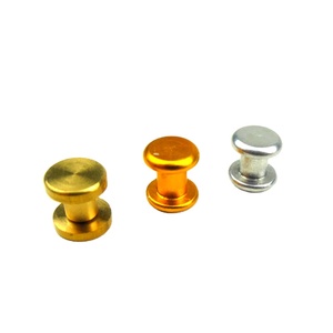 Double capuchon en métal et acier inoxydable à tête plate, Rivets <span class=keywords><strong>de</strong></span> <span class=keywords><strong>vis</strong></span> <span class=keywords><strong>de</strong></span> liaison pour livres, pièces - Product Image 1