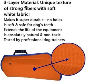 Manga de entrenamiento de mordedura de perro resistente al desgarro para perros GSD <span class=keywords><strong>Malinois</strong></span>, equipo de protección contra mordeduras con mango masticadores agresivos - Product Image 4
