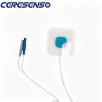 CERESENSO Patch Microphone Piezoélectrique Jetable pour Capteur Anti-Ronflement et Surveillance de l'Apnée du Sommeil (PSG) avec Connecteur DIN de Sécurité