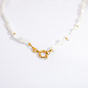Collar de Perlas de Acero Inoxidable con Baño de Oro de 18K, Cadena de Clavícula con Cuentas, Piedra Natural, Cierre de Resorte, Accesorios DIY - Product Image 5