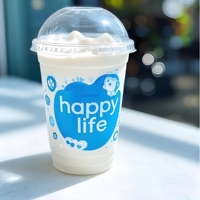 Emballage en plastique jetable PET tasse transparente avec couvercle boisson froide à emporter glace café latte jus smoothie verre 16 oz 12 oz