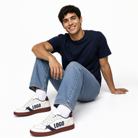 Chaussures de skate rétro pour hommes avec logo personnalisé, baskets respirantes, couleur personnalisée, chaussures décontractées pour hommes, mode streetwear