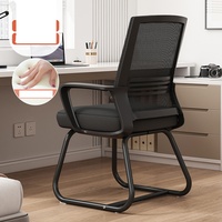 Chaise de bureau Jiuyi à piètement croisé et pieds séparés pour une assise confortable, avec pieds en acier électrolytique, idéale pour chambre et bureau