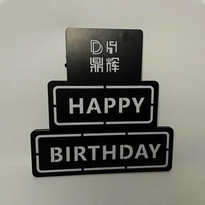 Panneau lumineux Joyeux Anniversaire en forme de gâteau, néon LED, décoration de fête pour bars, KTV, événements - Product Image 4