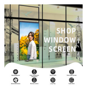 43 55 Inch Single Side Hanging Shop <b>Window</b> <b>Screen</b> LCD Advertising <b>Screen</b> for Shopping Mall Digital Signage - Product Image 2