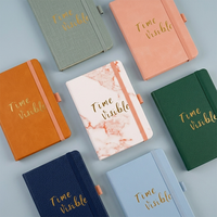 Carnet A5 en cuir PU, reliure cousue, 100 feuilles, impression personnalisée pour le bureau, les voyages et la promotion