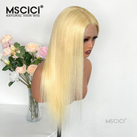 Perruque en dentelle transparente MSCICI 13x4, cheveux humains vierges vietnamiens, doux, naturels, lisses, sans colle, vente en gros, 100% cheveux humains