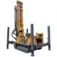 Foreuse rotative hydraulique diesel sur chenilles pour puits d'eau, avec moteur, portée 180m, 300m, 400m, 500m