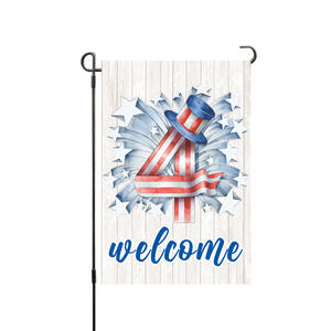 Logotipo personalizado Impresión a doble cara Bandera de jardín personalizada Día de la Independencia Americana Bandera de jardín para Decoración - Product Image 6