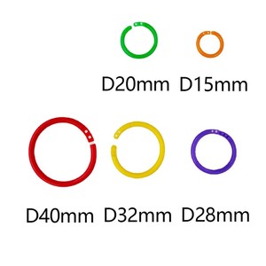 Bán Sỉ Vòng Đóng Sách Bằng Nhựa Tròn Hai Lỗ Màu, Dụng Cụ Đóng Sách, Vòng Móc Thẻ Sách - Product Image 3