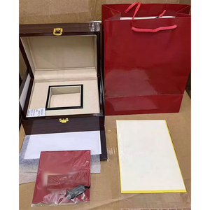 Caja de Madera para Reloj con Acabado Piano de Alto Brillo, Juego Completo con Bolsa de Regalo Roja, Caja de Almacenamiento de Lujo para Relojes de Pulsera, Logotipo Personalizado - Product Image 1