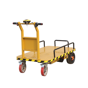 Chariot de transport électrique à plateforme <span class=keywords><strong>4</strong></span> roues, chariot à batterie 1 tonne, chariot à plateau électrique, support OEM - Product Image 2