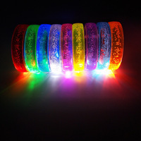 Bracelet en plastique lumineux JIN PENG, activé par le son, clignotant, pour concert, carnaval, fête, festival