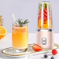 2024 Nieuwe Draagbare Sapcentrifuge 400ml Mini Sapcentrifuge Elektrisch 6 Bladen Oplaadbare Draagbare Blender voor de Keuken